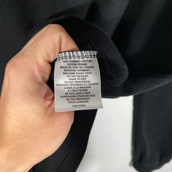 Octobers Very Own Classic Logo Combed Cotton Long Sleeve Crew Tee Black men's L - Picture 6 of 7